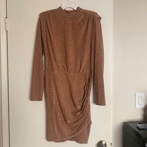 Midi metallic chrome dress